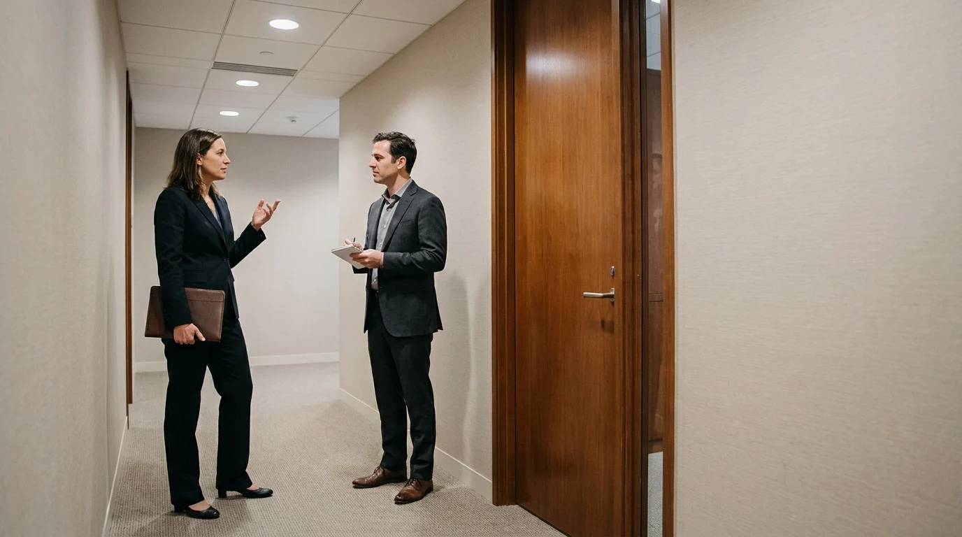 California employer defense attorney briefing a business owner before an administrative agency proceeding covering EEOC DLSE and DFEH defense